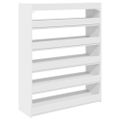 vidaXL Regál na topánky biely 80x25x100 cm spracované drevo