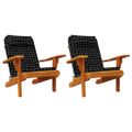 vidaXL Podušky na stoličky Adirondack 2 ks čierne oxfordská látka