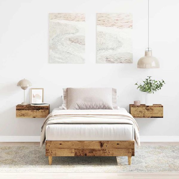vidaXL Posteľný rám bez matraca staré drevo 90x190 cm kompozitné drevo