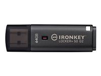 Kingston IronKey Locker+ 50 G2 - Jednotka USB flash - šifrovaný - 64 GB - USB 3.2 Gen 1 - kompatibilný s TAA