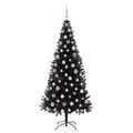 vidaXL Vianočný stromček Čierna 210 cm PVC
