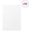vidaXL Dekoračné panely 50 ks Biela 30 x 42 x 0,27 cm Kompozitné drevo