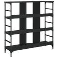 vidaXL Komoda čierna 102x32x103,5 cm kompozitné drevo