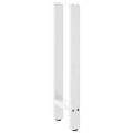 vidaXL Nohy konzolového stolíka, biele, 2 ks, 38 x (72-73) cm, oceľové