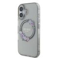 Puzdro Guess pre iPhone 16 6,1" GUHMP16SHFWFCK IML Flowers Wreath čierne MagSafe