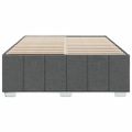 vidaXL Posteľ bez matraca tmavosivá 160x200 cm látka