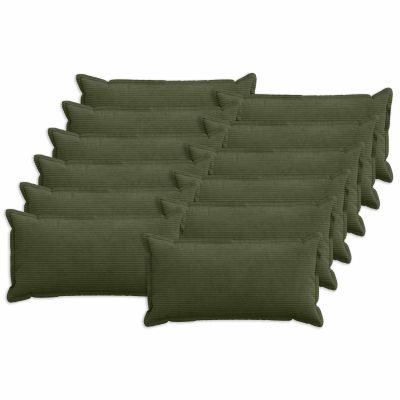 vidaXL Poťah na podložku 12 ks HOUTEN Zelená 40 x 80 cm manšestr