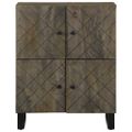 vidaXL Komoda 60x33x75 cm čierna masívne mangovníkové drevo