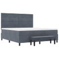 vidaXL Posteľ s pružinovým rámom Tmavo šedá 200 x 180 cm Zamat