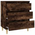 vidaXL Komoda dymový dub 60x35x70 cm spracované drevo