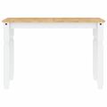 vidaXL Jedálenský stôl Corona biely 112x60x75 cm borovicový masív