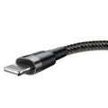 Baseus Cafule USB Lightning kábel 2,4 A 1 m (sivý+čierny)
