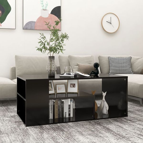 vidaXL Konferenčný stolík, čierny 100x50x40 cm, kompozitné drevo