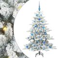 vidaXL Umelý Sklápací Vianočný Stromček Biela 150 cm PVC a oceľ