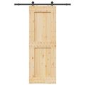 vidaXL Posuvné dvere NARVIK Prírodná a čierna 80 x 210 cm (152,5 cm)
