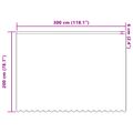 vidaXL Čipková záclona Biela 200 x 300 cm Polyester