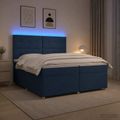 vidaXL Posteľ boxspring s matracom Modrá 200 x 200 cm Látka
