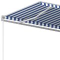 vidaXL Ručne zaťahovacia markíza 600x350 cm modrá a biela
