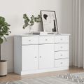 vidaXL Komoda ALTA biela 112x35x73 cm borovicový masív