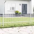 vidaXL Záhradný plot BOXTEL 5 ks 8,5 x 0,6 m Práškovaná oceľ Biela