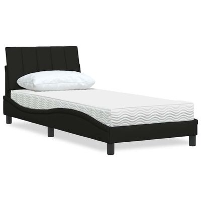 vidaXL Posteľ s matracom Hanko čierna 90x190 cm látka