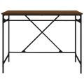vidaXL Stôl hnedý dub 100x50x75 cm spracované drevo a železo