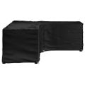 vidaXL Kryt na záhradný nábytok v tvare L 18 očiek 285x220x80 cm