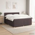 vidaXL Posteľ boxspring s matracom Tmavohnedá 140 x 190 cm Látka