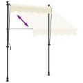 vidaXL Zaťahovacia markíza krémová 200x115 cm látka a oceľ