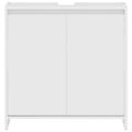 vidaXL Skrinka do kúpeľne, lesklá biela 60x33x61 cm, kompozitné drevo