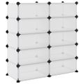 vidaXL Stojan na topánky priehľadný 84x32x88,5 cm PP