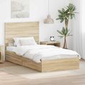 vidaXL Úložná posteľ Sonoma dub 100 x 200 cm Kompozitné drevo