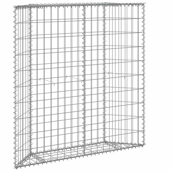 vidaXL Trapézový gabiónový vyvýšený kôš pozinkovaná oceľ 100x20x100 cm