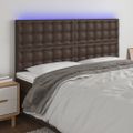 VidaXL Čelo postele hnedé 200x5x118/128 cm umelá koža