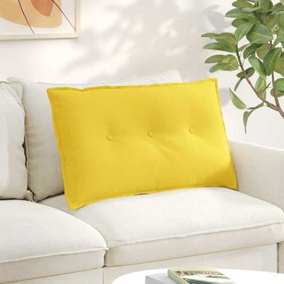vidaXL Poduška na chrbát Svetložltá 80 x 19 x 50 cm látka