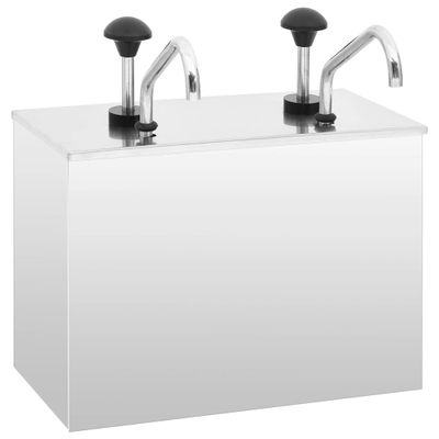 vidaXL Dávkovač na omáčku nehrdzavejúca oceľ 2 x 3,5 l