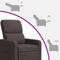 vidaXL Masážne relaxačné kreslo Tmavohnedá Látka
