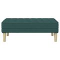 vidaXL lavička s vankúšom Tmavozelená 113 x 57 x 39 cm látka