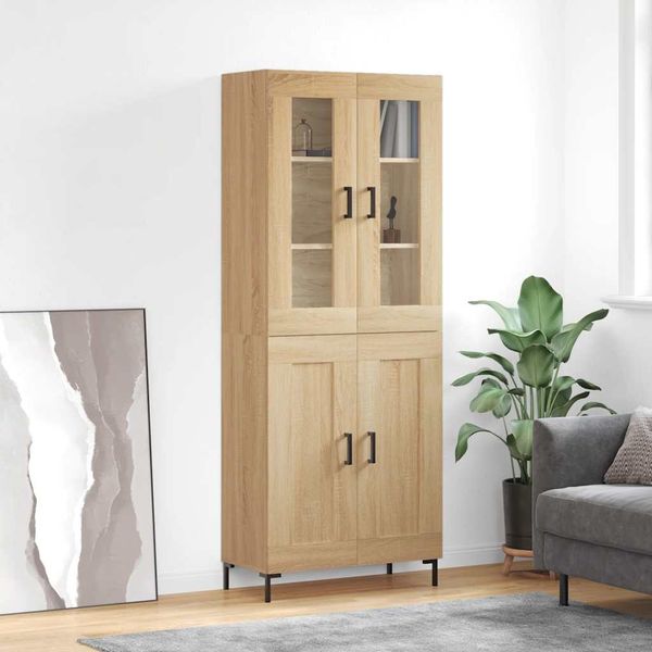 vidaXL Vysoká skrinka dub sonoma 69,5x34x180 cm spracované drevo