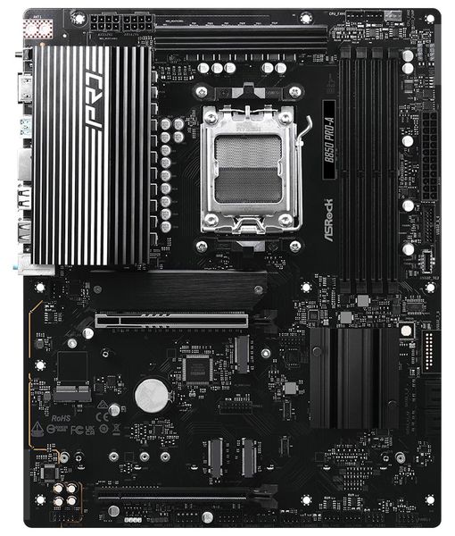 ASRock B850 Pro-A / AMD B850 / AM5 / 4x DDR5 DIMM / 4x M.2 / HDMI / USB-C / ATX