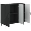 vidaXL Servírovacia skriňa Čierna 89 x 34,5 x 80 cm Kompozitné drevo
