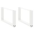vidaXL Nohy konferenčného stolíka v tvare U, 2 ks, biele, 60 x (30-31) cm, oceľové