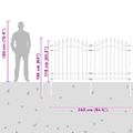 vidaXL Záhradný plot WOERDEN 240 x 165 cm Povrchovo upravená oceľ