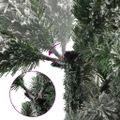 vidaXL Umelý výklopný vianočný stromček so snehovými vločkami 180 cm