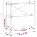 vidaXL Regál na knihy 80 x 30 x 85 cm Kompozitné drevo Staré drevo