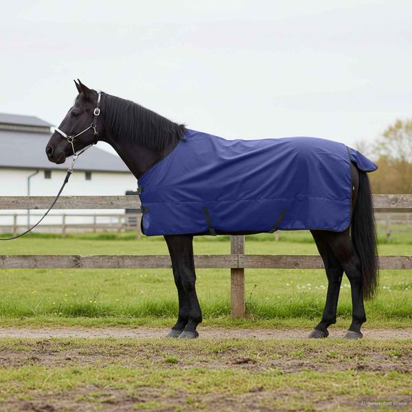 vidaXL Plášť pre kone Tmavozelená a čierna 85 cm Polyester