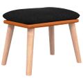 vidaXL Podnožka čierna 45x29,5x35 cm látka a umelá koža
