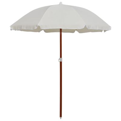 vidaXL Záhradný slnečník, oceľová tyč 180 cm, pieskový