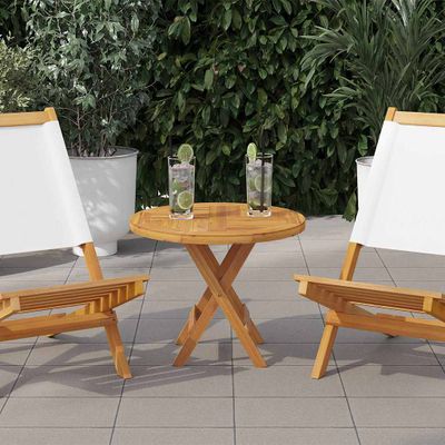 vidaXL Stolová doska teakový masív okrúhla 2,5 cm 50 cm
