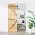 vidaXL Posuvné dvere 70 x 210 cm Masívne borovicové drevo (neupravené)